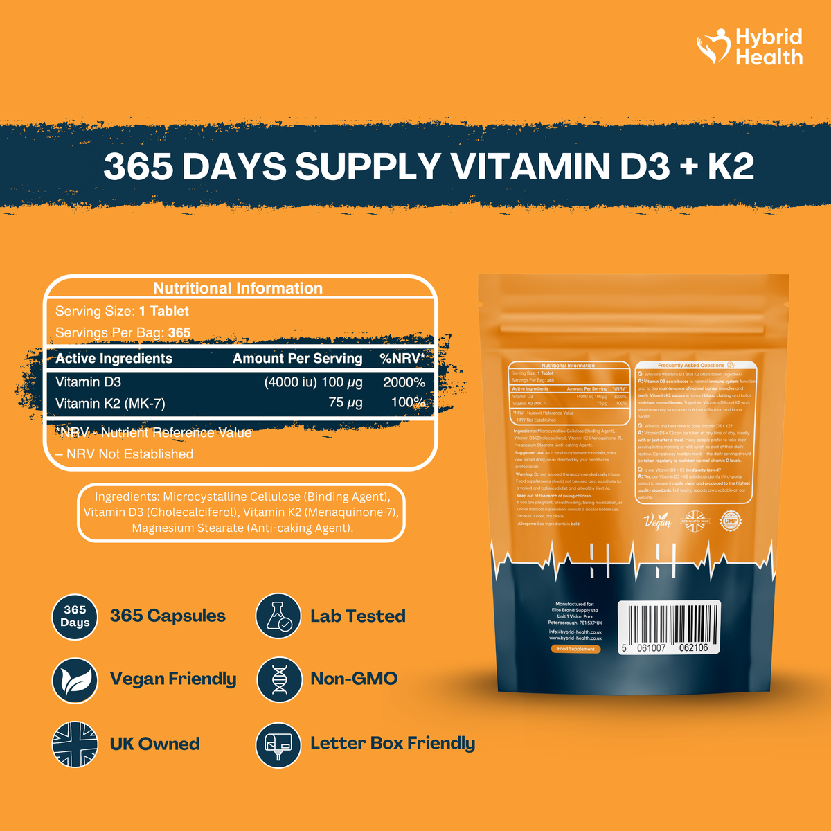 Hybrid Health Vitamin D3 + K2 — product image 7