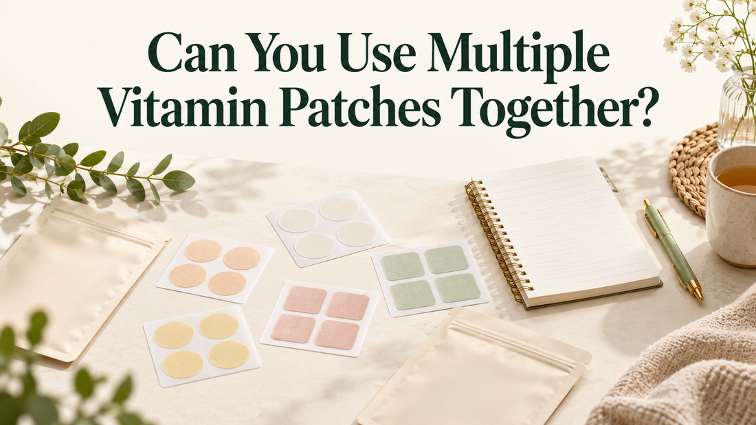 Separate patch sheets and plain pouches beside a blank checklist