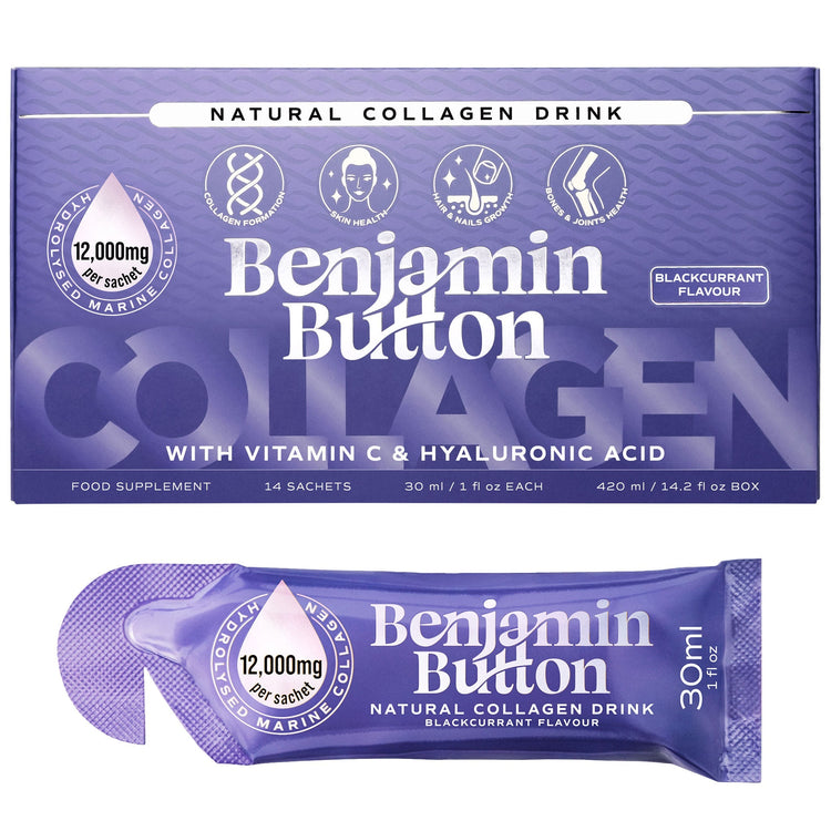 Benjamin Button Marine Collagen Drink 12,000mg – Blackcurrant — example product from Liquid Supplements & Syrups