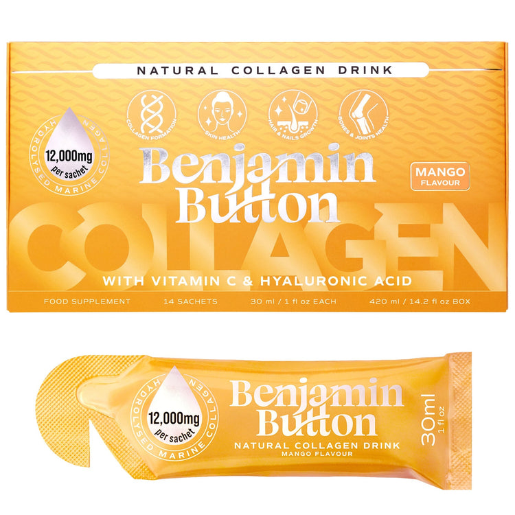 Benjamin Button marine collagen drink – example from the collagen range