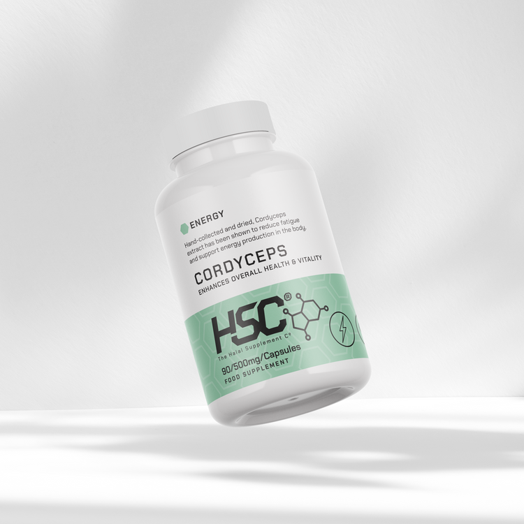 Cordyceps Mushroom 500mg – 90 Vegan Capsules — example product from The Halal Supplement Company