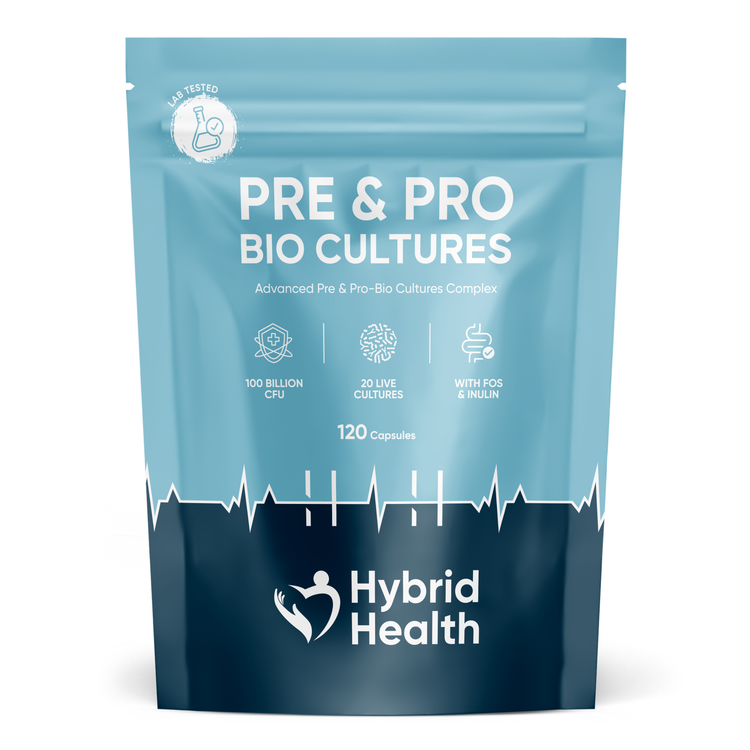 Hybrid Health Probiotics & Prebiotics – 120 capsules — example product from Probiotic Supplements