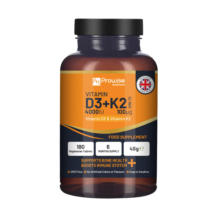 Prowise Healthcare Vitamin D3 4000IU & K2 MK-7 100µg – 180 Tablets — example product from Prowise Healthcare