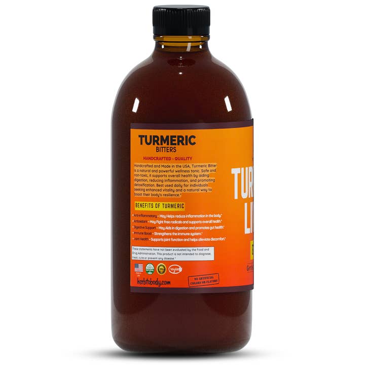 Herb to Body Turmeric Living Bitters – 473ml (16fl oz)