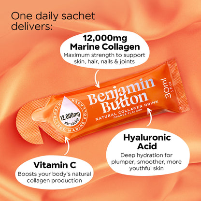 Benjamin Button Marine Collagen Drink 12,000mg – daily serving information