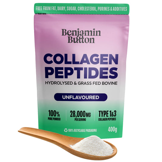 Benjamin Button Bovine Collagen Peptides Powder – 400g bovine collagen pouch