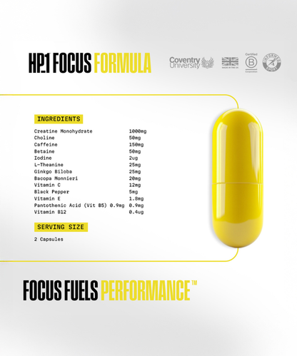 HP-1 Focus & Productivity – 60 Capsules – ingredient amounts