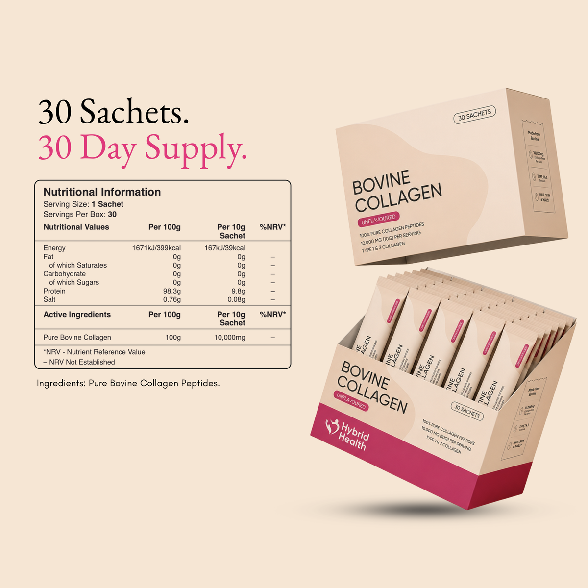 Hybrid Health Bovine Collagen Sachets — product image 4