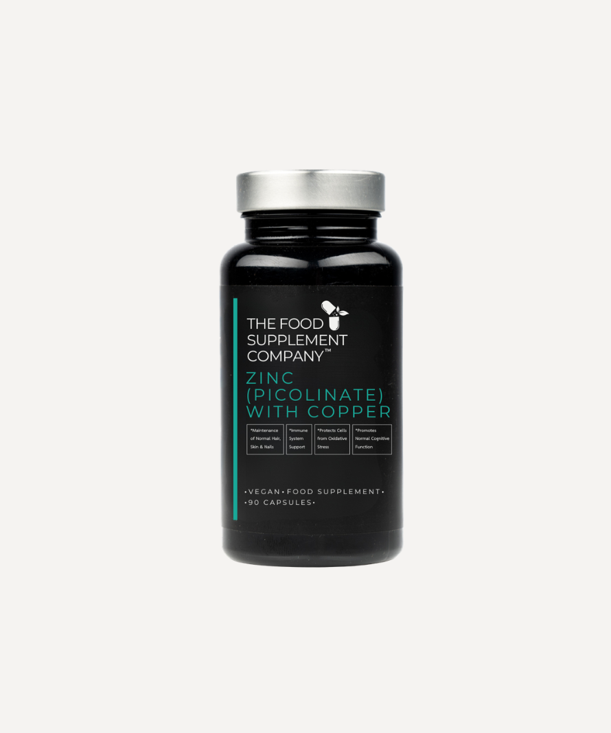 The Food Supplement Company Zinc Picolinate with Copper – 90 Capsules – product packaging
