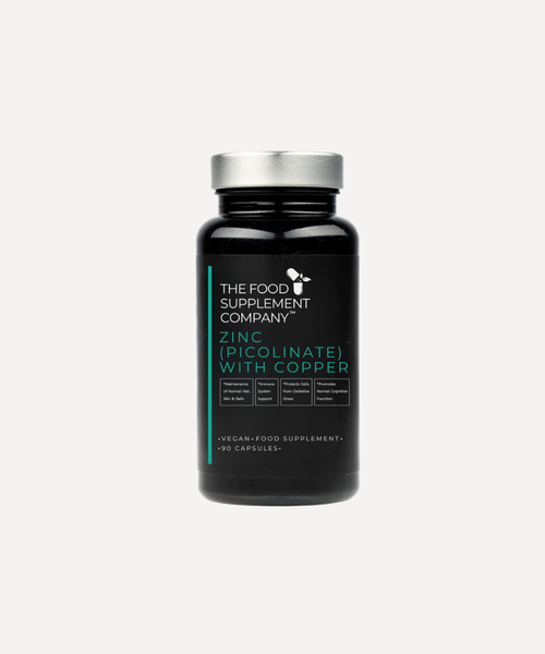 The Food Supplement Company Zinc Picolinate with Copper – 90 Capsules – product packaging