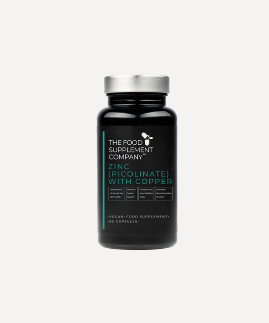 The Food Supplement Company Zinc Picolinate with Copper – 90 Capsules – product packaging