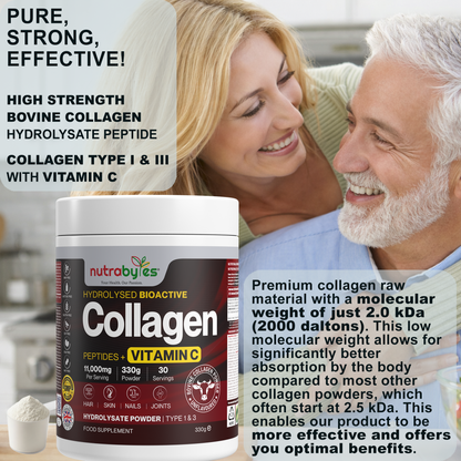 NUTRABYTES hydrolysed bovine collagen peptides details