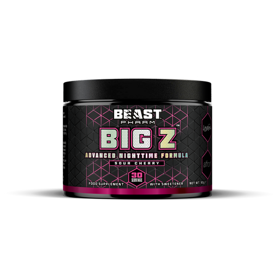 Beast Pharm Big Z supplement container on a white background