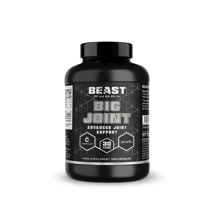 Beast Pharm BIG JOINT advanced joint support, front of 120-capsule bottle