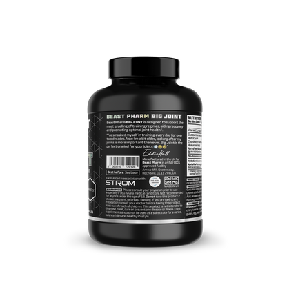 Beast Pharm BIG JOINT bottle side label showing label information and key product details