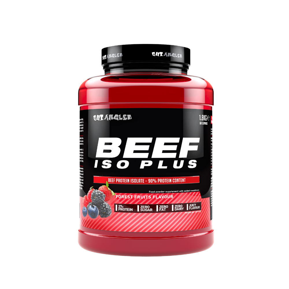 123nutrition Beef ISO Plus 1.8kg Forest fruits flavour protein powder tub