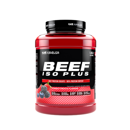 123nutrition Beef ISO Plus 1.8kg Forest fruits flavour protein powder tub