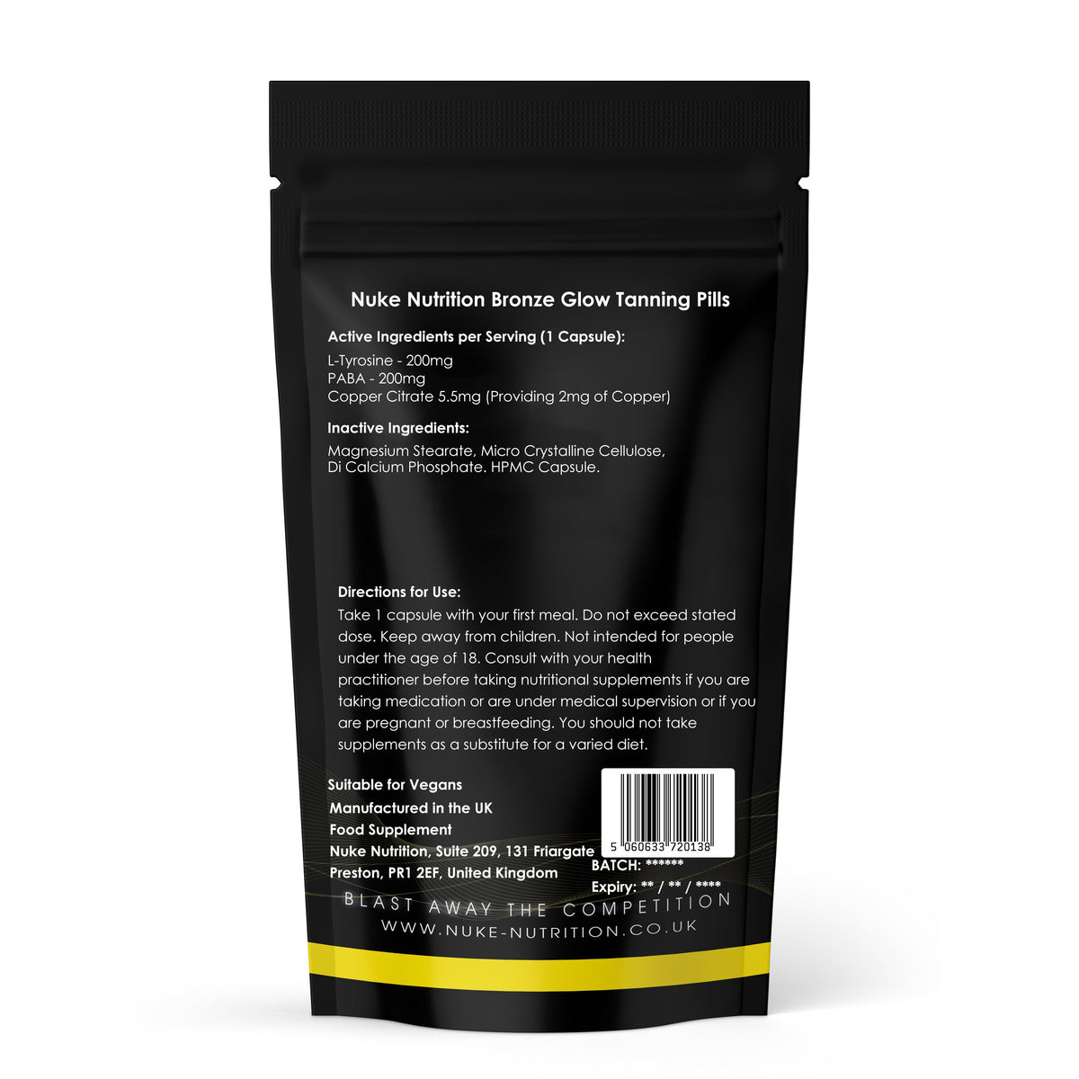 Nuke Nutrition Bronze Glow Supplement Capsules – product image 2