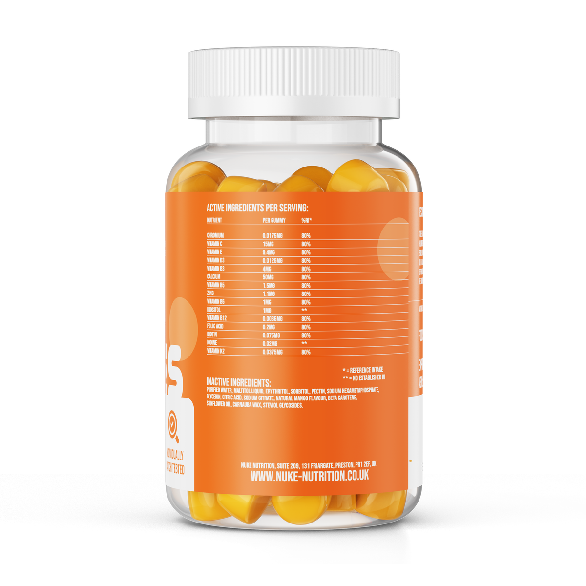 Nuke Nutrition Mango Multivitamin Gummies – 60 Gummies – product image 3