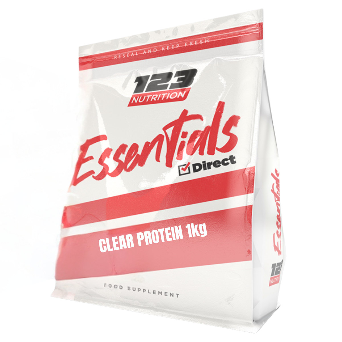 123 Nutrition Clear Protein Isolate 1kg product tub