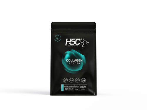 HSC Halal Collagen Peptide Powder pouch on a white background