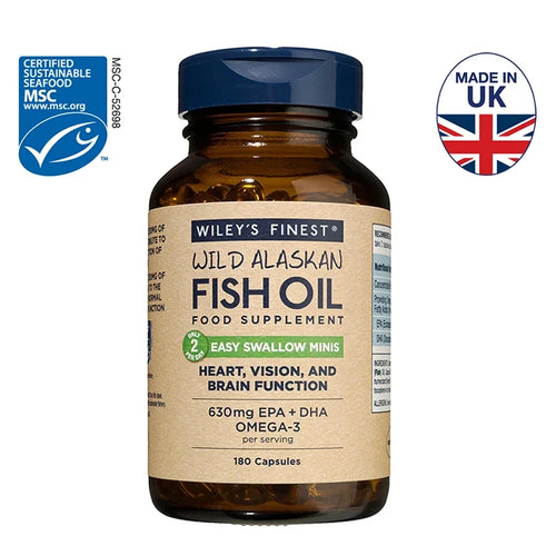 Wiley's Finest Easy Swallow Minis Omega-3 fish oil softgels bottle