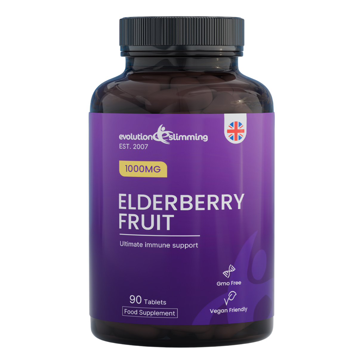 Evolution Slimming Elderberry Fruit Extract 1000mg tablets bottle