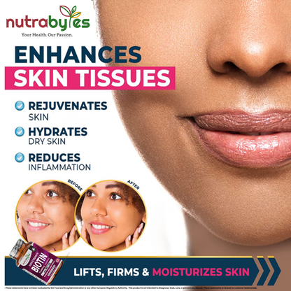 Skin illustration for NUTRABYTES high-strength Biotin capsules