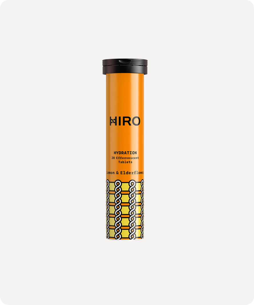 HIRO Hydration Lemon & Elderflower – 20 Tablets – product packaging