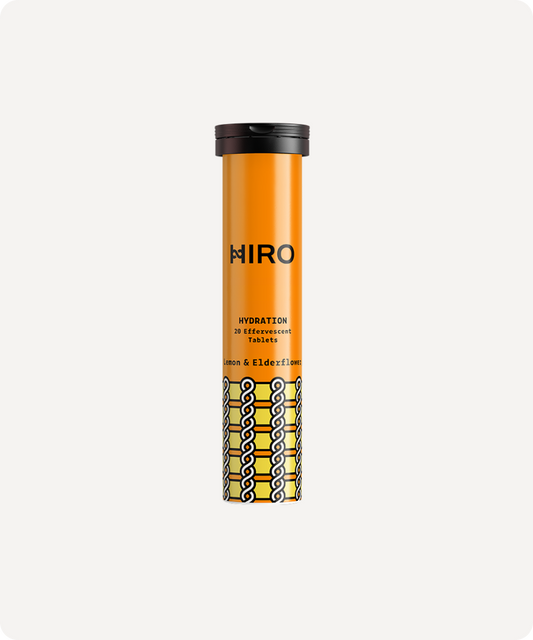 HIRO Hydration Lemon & Elderflower – 20 Tablets – product packaging