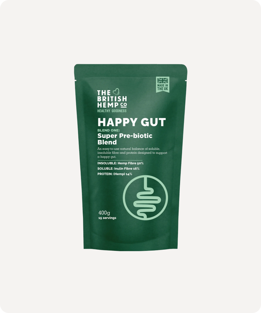 British Hemp Co. Super Pre-Biotic Fibre Blend – 400g – product packaging
