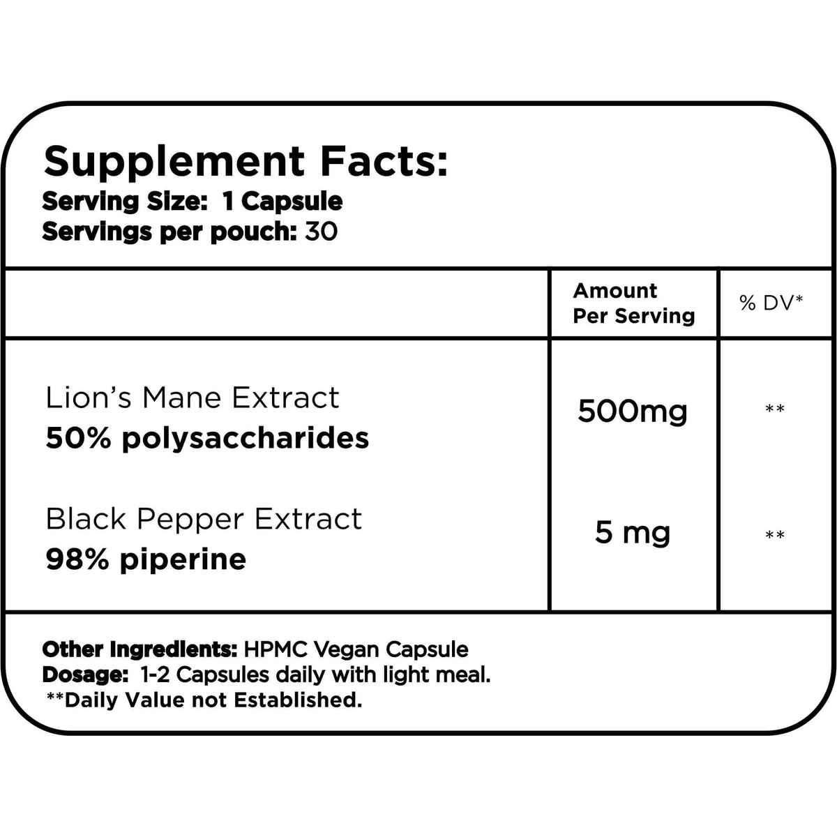 Healer Labs London Lion’s Mane Mushroom – product image 3