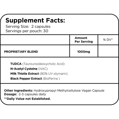 Healer Labs London Liver Detox TUDCA + NAC With Milk Thistle – product image 3