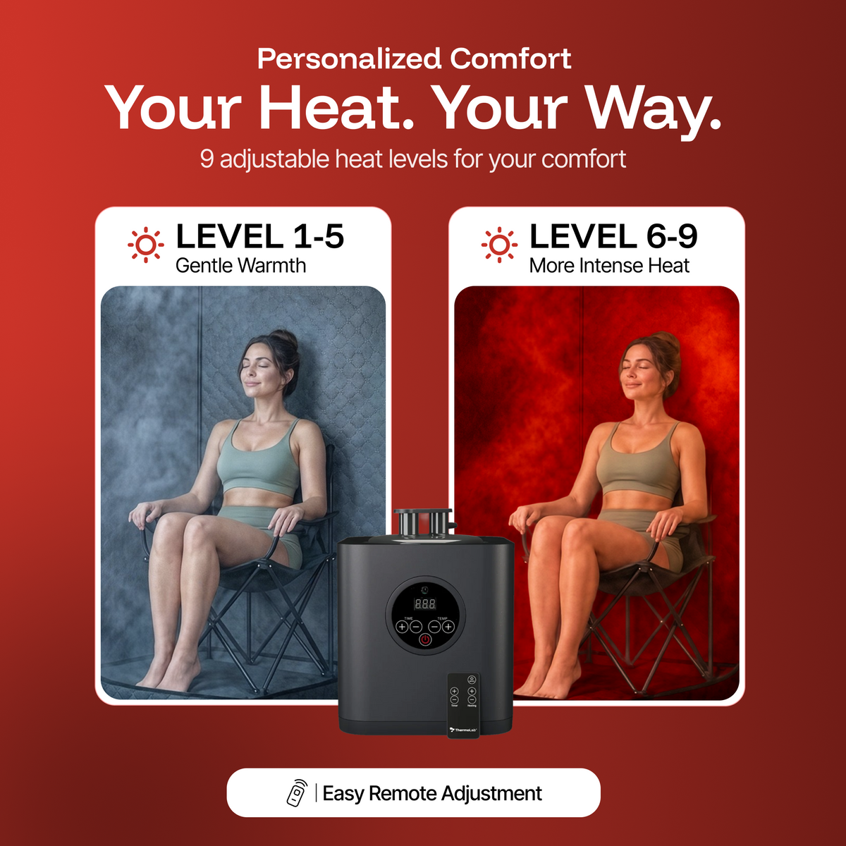 ThermoLab AuraCore™  6FT Pro Portable Home Steam Sauna