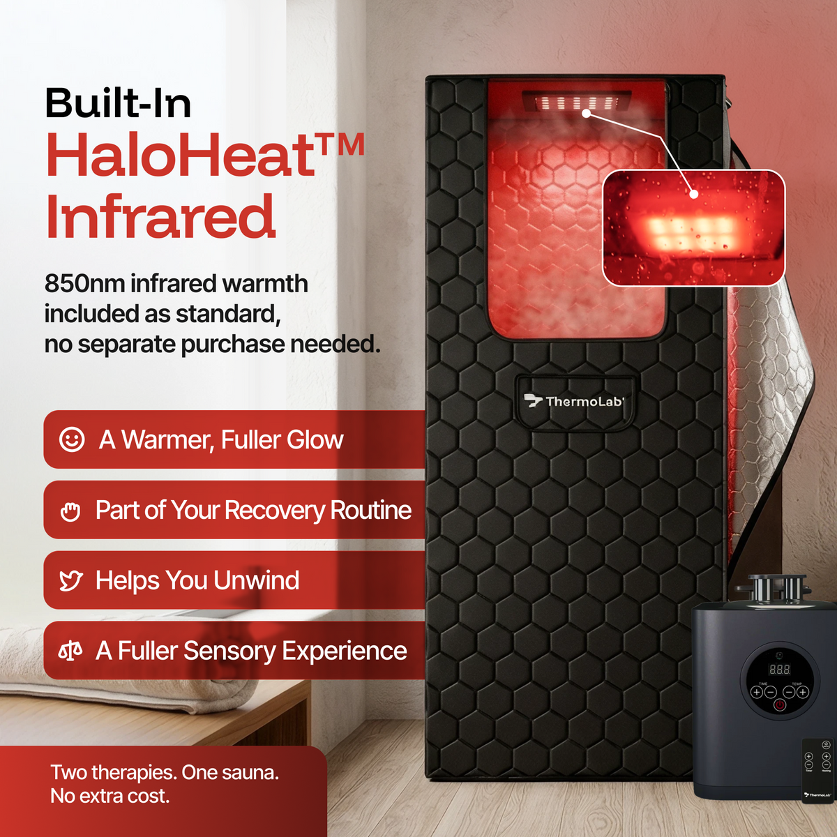 ThermoLab AuraCore™  6FT Pro Portable Home Steam Sauna