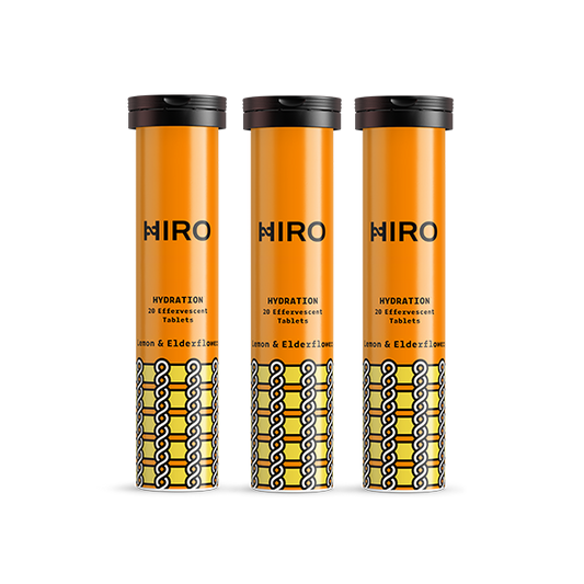 HIRO Hydration Lemon & Elderflower – Triple Pack – product packaging