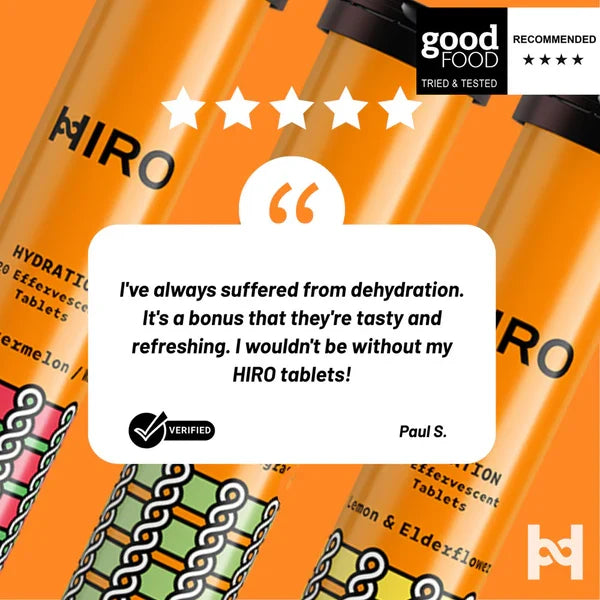 HIRO Hydration Lemon & Elderflower – 20 Tablets – customer review graphic