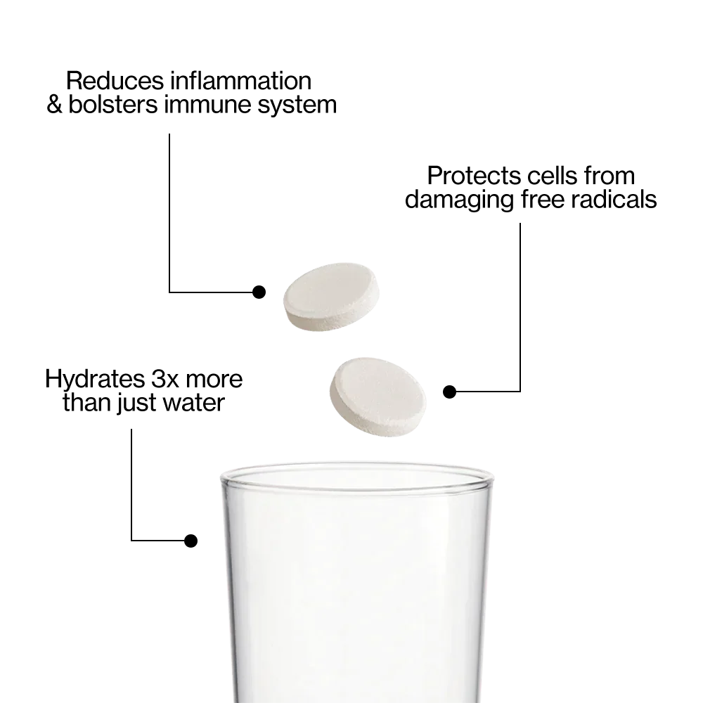 HIRO Hydration Watermelon – Triple Pack – tablets above water
