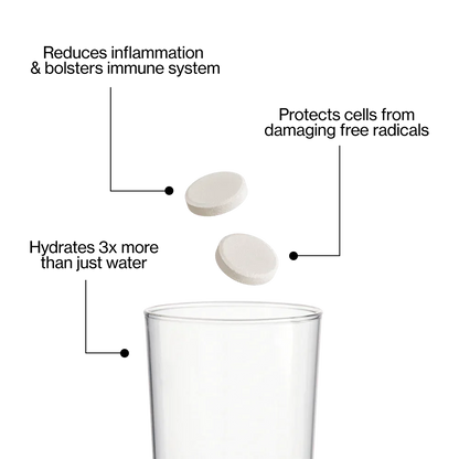 HIRO Hydration Watermelon – Triple Pack – tablets above water