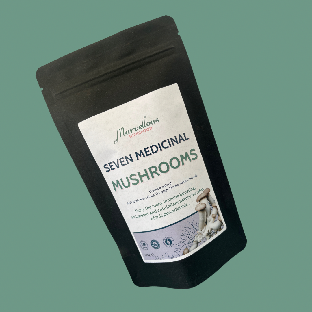 Marvellous Superfood Organic Seven Mushroom Blend – seven mushroom blend pouch