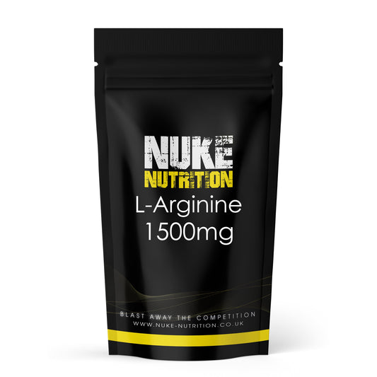 Nuke Nutrition L-Arginine 1500mg Capsules – product packaging