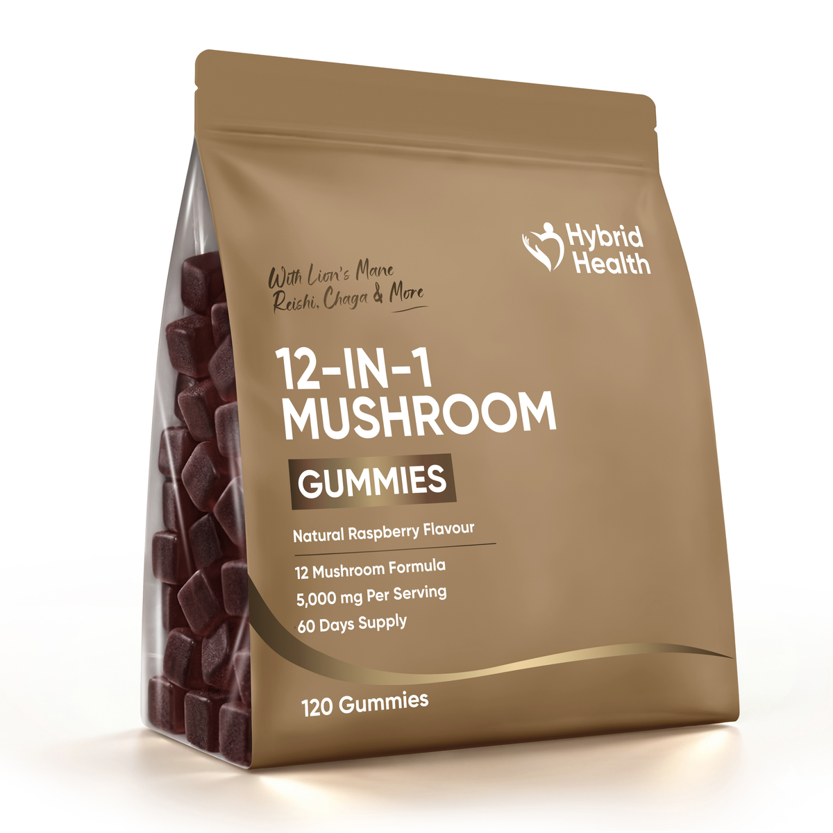 Hybrid Health 12-in-1 Mushroom Gummies — product pack