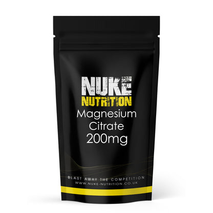 Nuke Nutrition Magnesium Citrate Tablets – 201mg Magnesium per 3 Tablets – product packaging