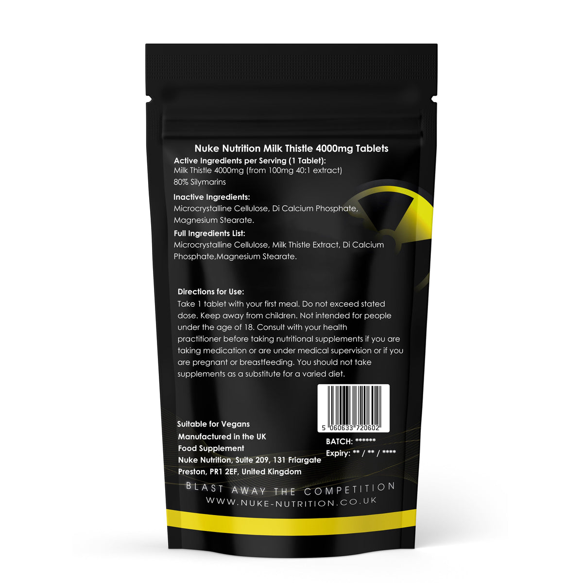 Nuke Nutrition Men’s Supplement Bundle – T Bullets, PCT & Milk Thistle – product image 3