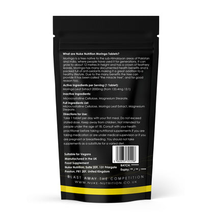 Nuke Nutrition Moringa 2000mg Equivalent Tablets – product image 2