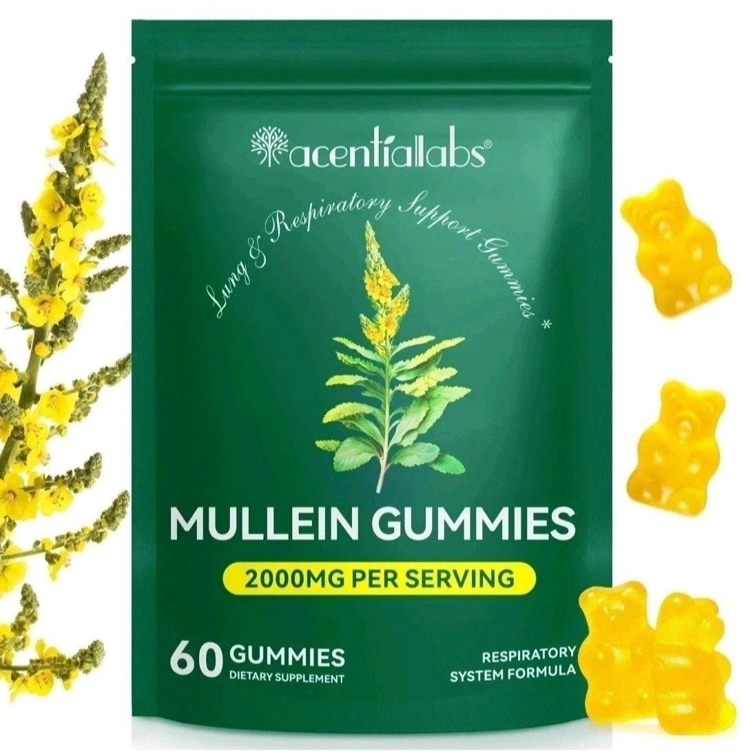 Mullein Leaf Gummies 2000mg for respiratory wellness and lung support