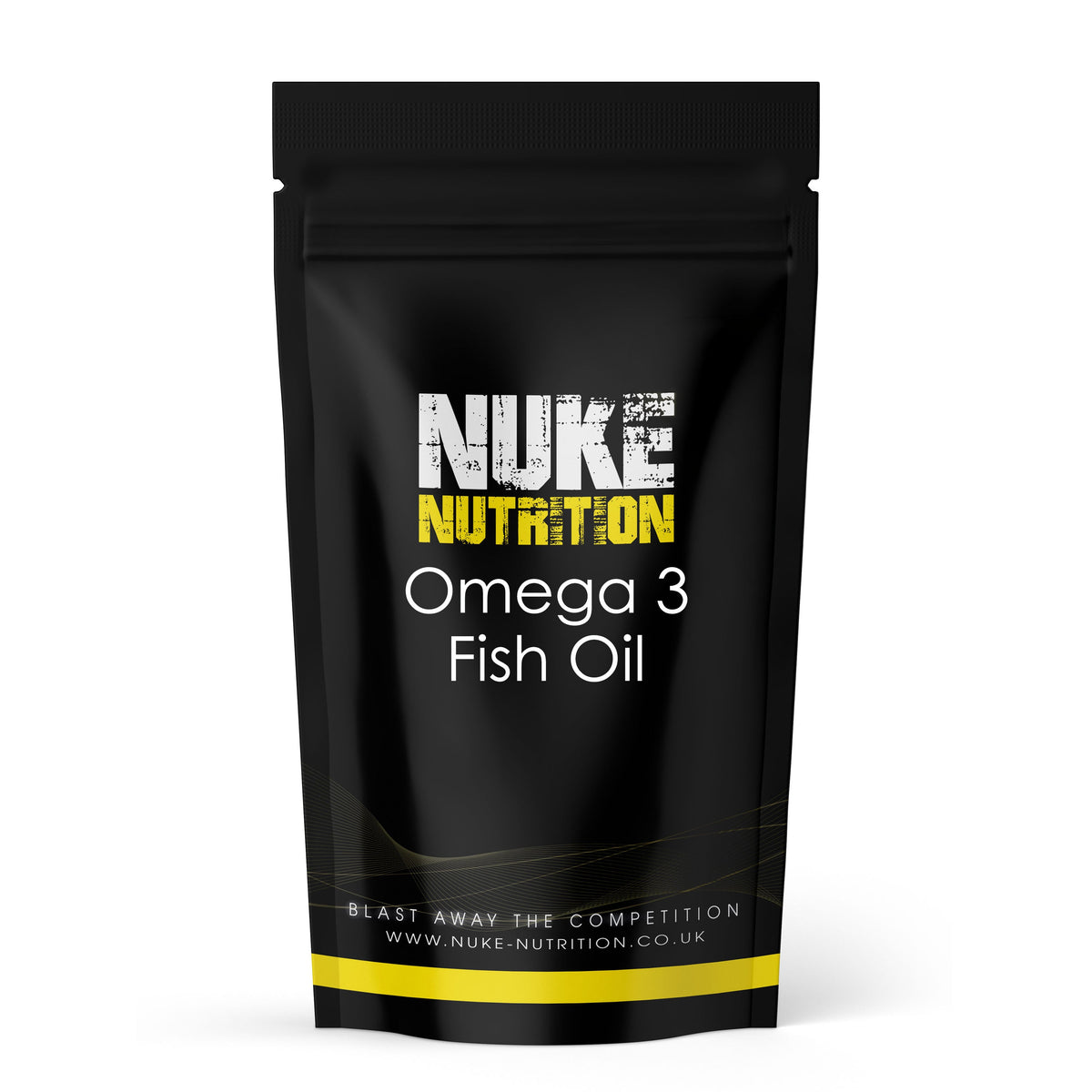 Nuke Nutrition Omega-3 Fish Oil 1000mg Softgels – product packaging