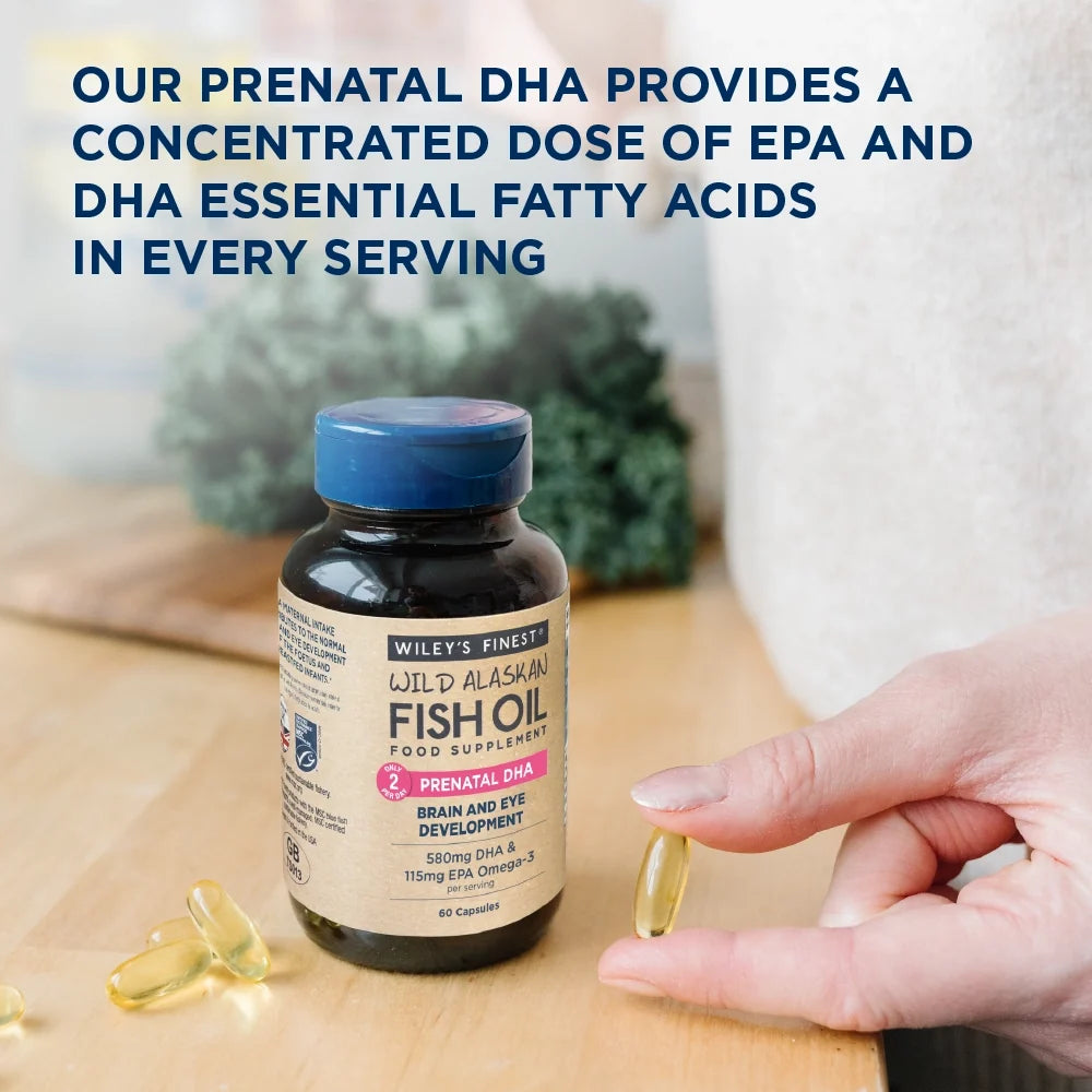 Wiley’s Finest Prenatal DHA Omega-3 – 60 Capsules – PRENATALDHA2copy product graphic