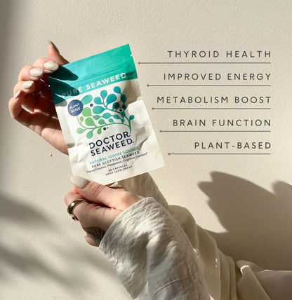 Doctor Seaweed Pure Organic Seaweed iodine and thyroid support information graphic