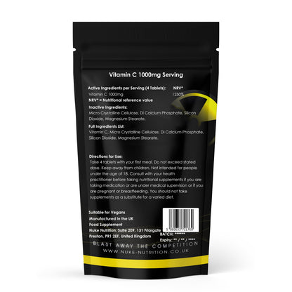 Nuke Nutrition Hair & Skin Care Bundle – 180 Tablets – ingredient and serving information